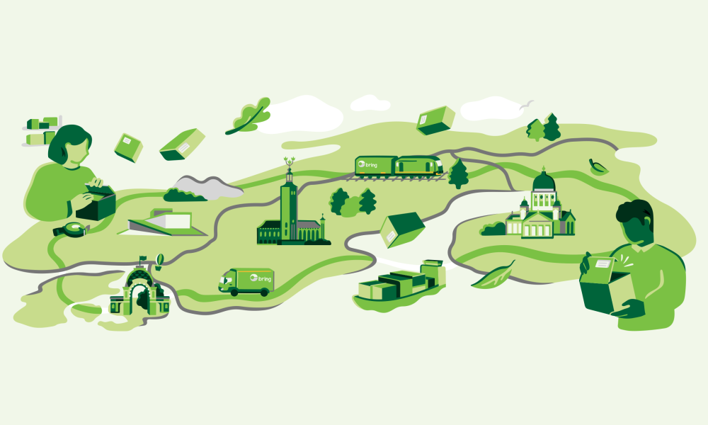 Illustration över gränsöverskridande transporter i Norden